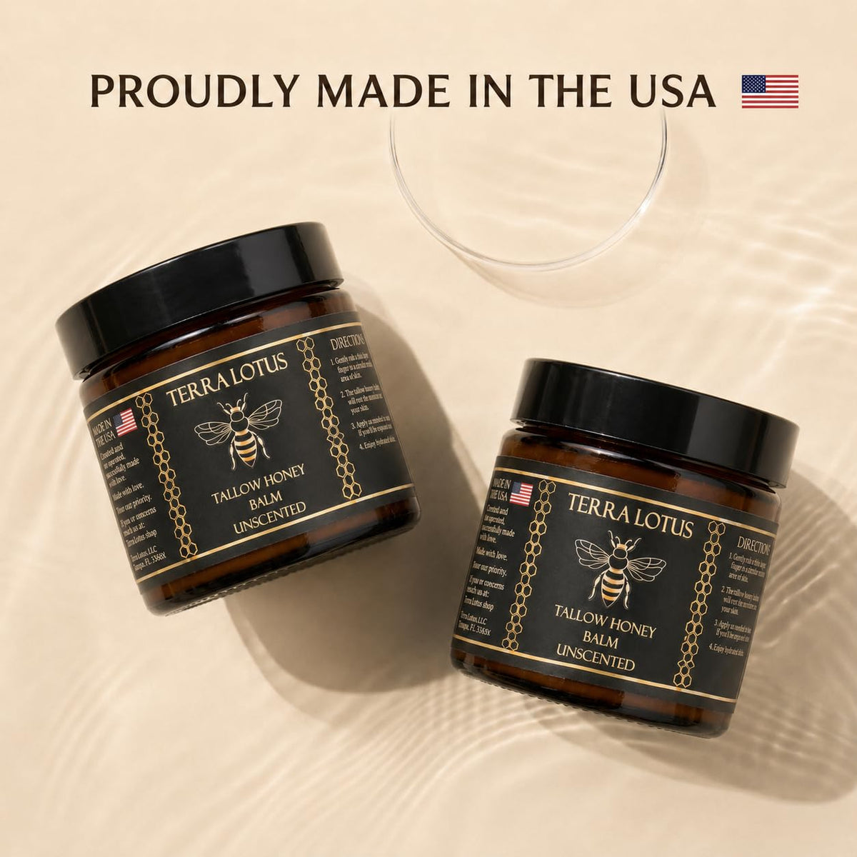 Baume Tallow Terra Lotus avec miel brut