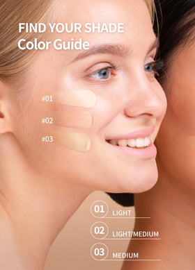 BEAUDIANI Cushion Fond de Teint 01 Beige Clair - Produit en usage sur le visage