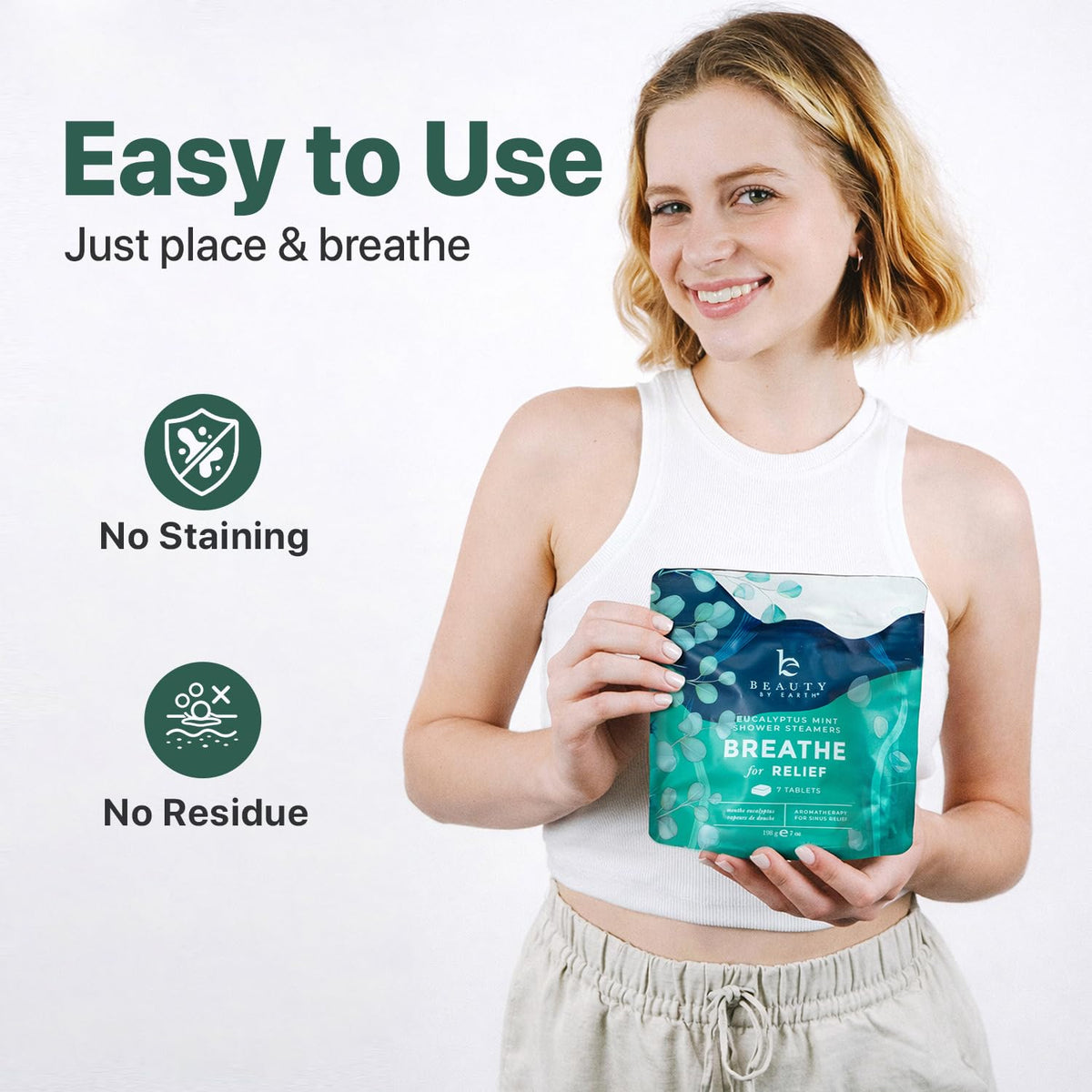 Beauty by Earth Shower Steamers Eucalyptus Menthol gift packaging