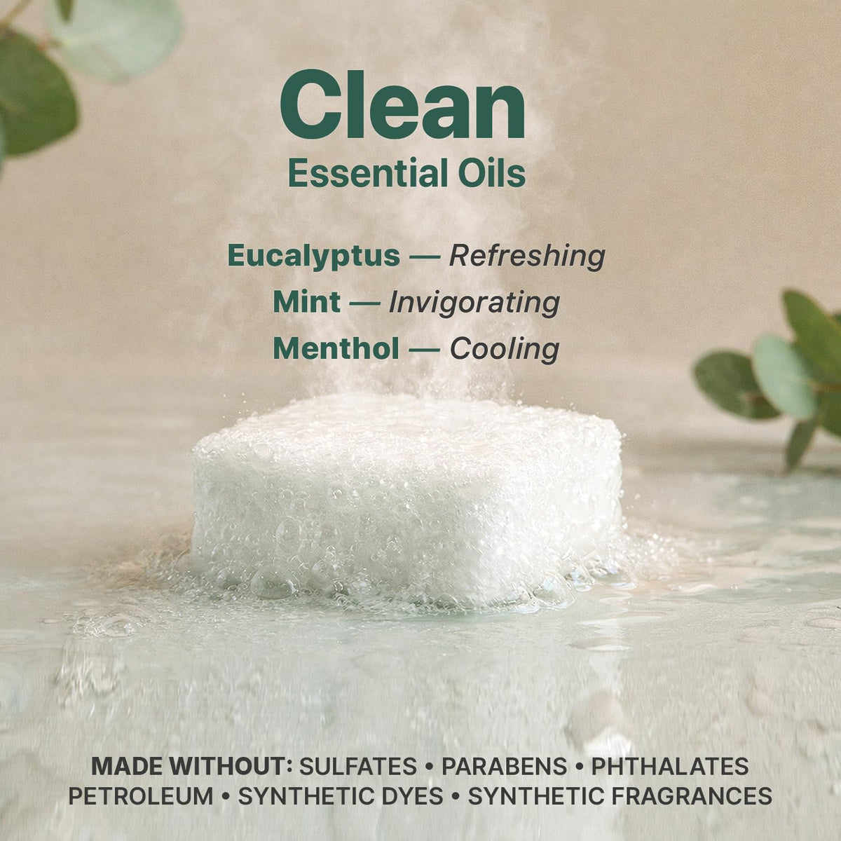 Beauty by Earth Shower Steamers Eucalyptus Menthol in use in shower