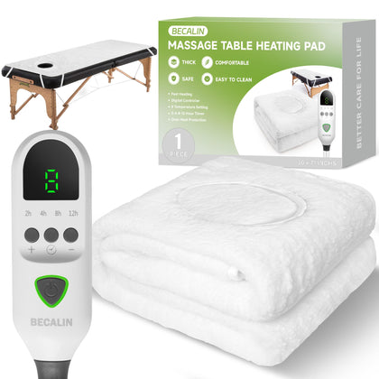 BECALIN coussin chauffant pour table de massage 30''x71'' vue avant