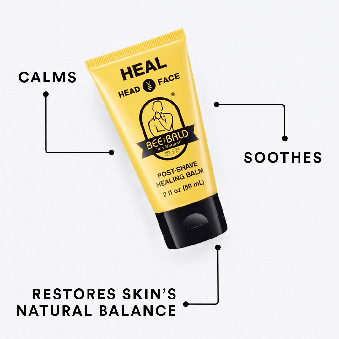 Bee Bald HEAL Baume Après-Rasage 2 fl oz avec packaging