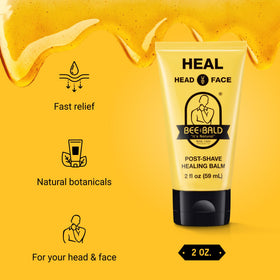 Bee Bald HEAL Baume Après-Rasage 2 fl oz avec texture sur la main