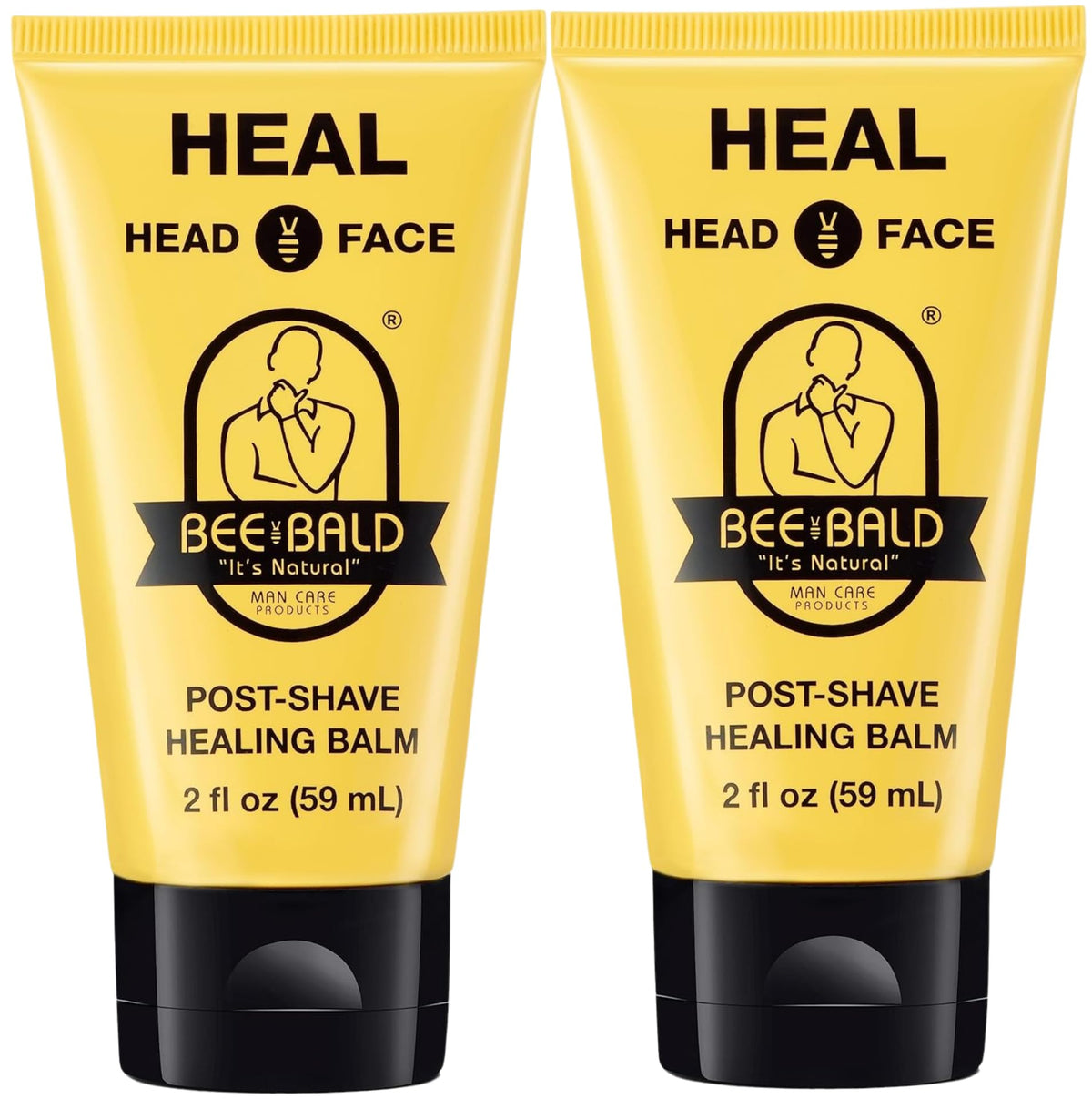 Bee Bald HEAL Baume Après-Rasage 2 fl oz vue de face
