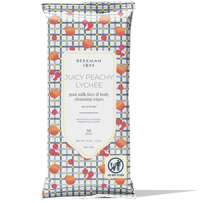 Beekman 1802 lingettes démaquillantes au lait de chèvre paquet avant