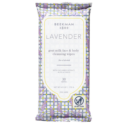 Beekman 1802 Lingettes Nettoyantes au Lait de Chèvre, emballage avant