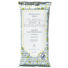 Beekman 1802 Lingettes Visage au Lait de Chèvre Menthe Glaciaire paquet avant