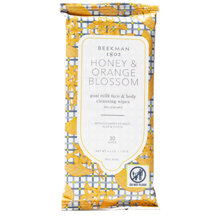 Beekman 1802 lingettes visage au lait de chèvre, packaging avant