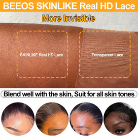 BEEOS 13x6 Dentelle HD Ultra Fine 16 pouces côté droit