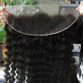 BEEOS Frontal Lace 13x4 HD 16 pouces, vue avant avec dentelle ultra fine