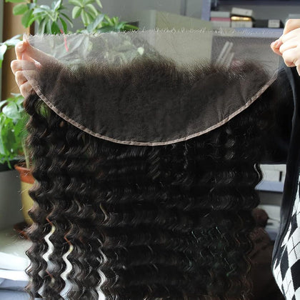 BEEOS Frontal Lace 13x4 ultra-fin de 18 pouces vue de face