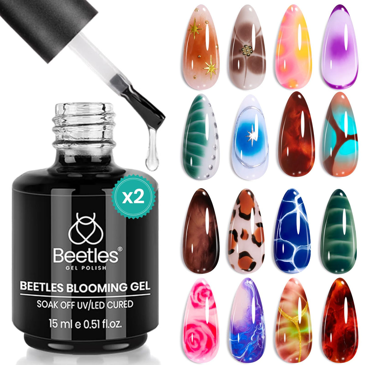 beetles Gel Blooming 2Pcs vue avant avec emballage
