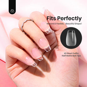 Beetles Gel Nail Tips finished manicure result