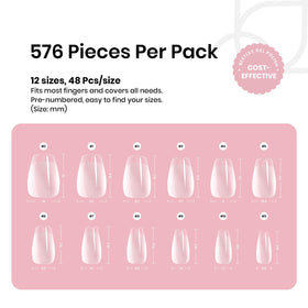 Beetles Gel Nail Tips in different sizes marked from 0 to 11