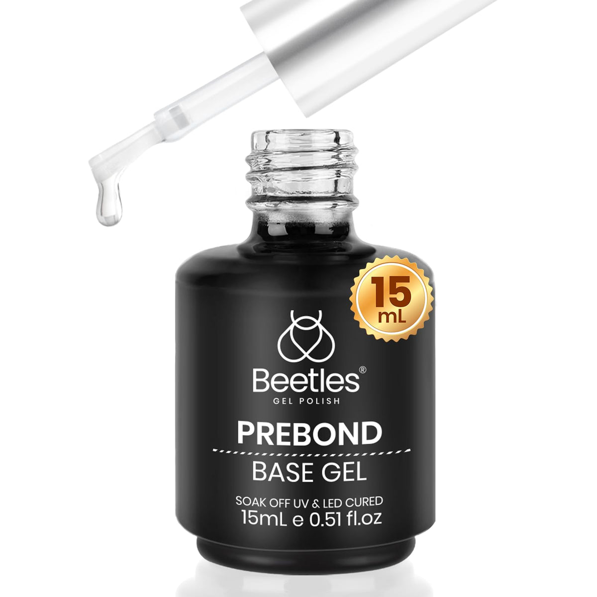beetles Gel Polish Base Coat 15ml bouteille vue de face