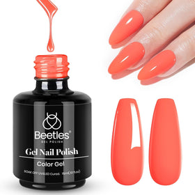 beetles Gel Polish Carly Coral 15ml packaging avec instructions