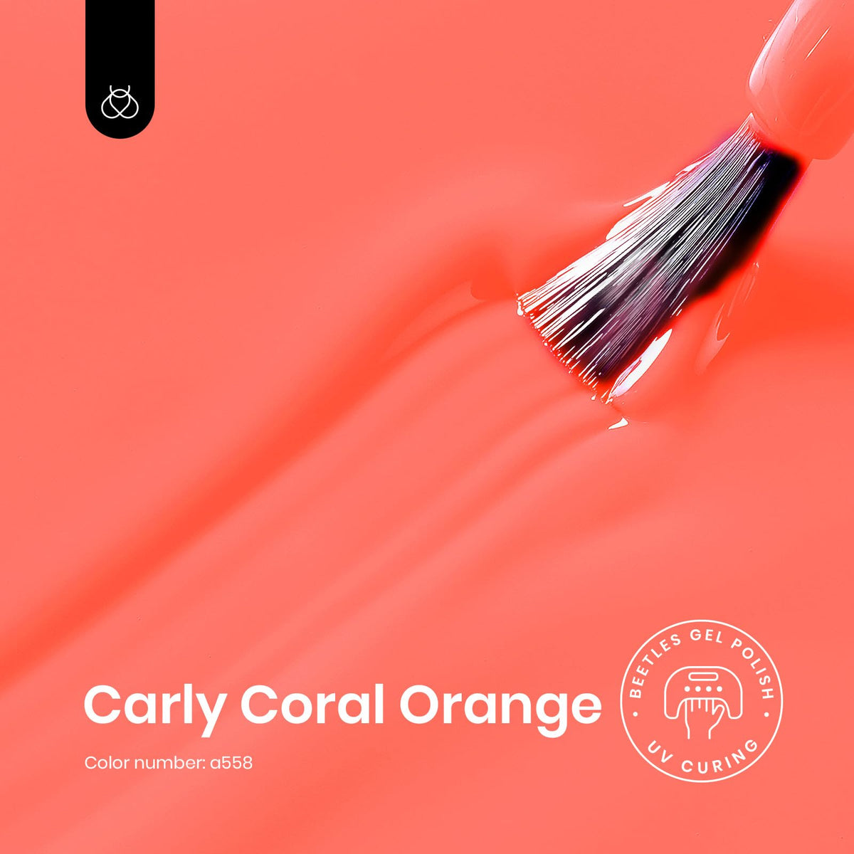 beetles Gel Polish Carly Coral 15ml texture de vernis