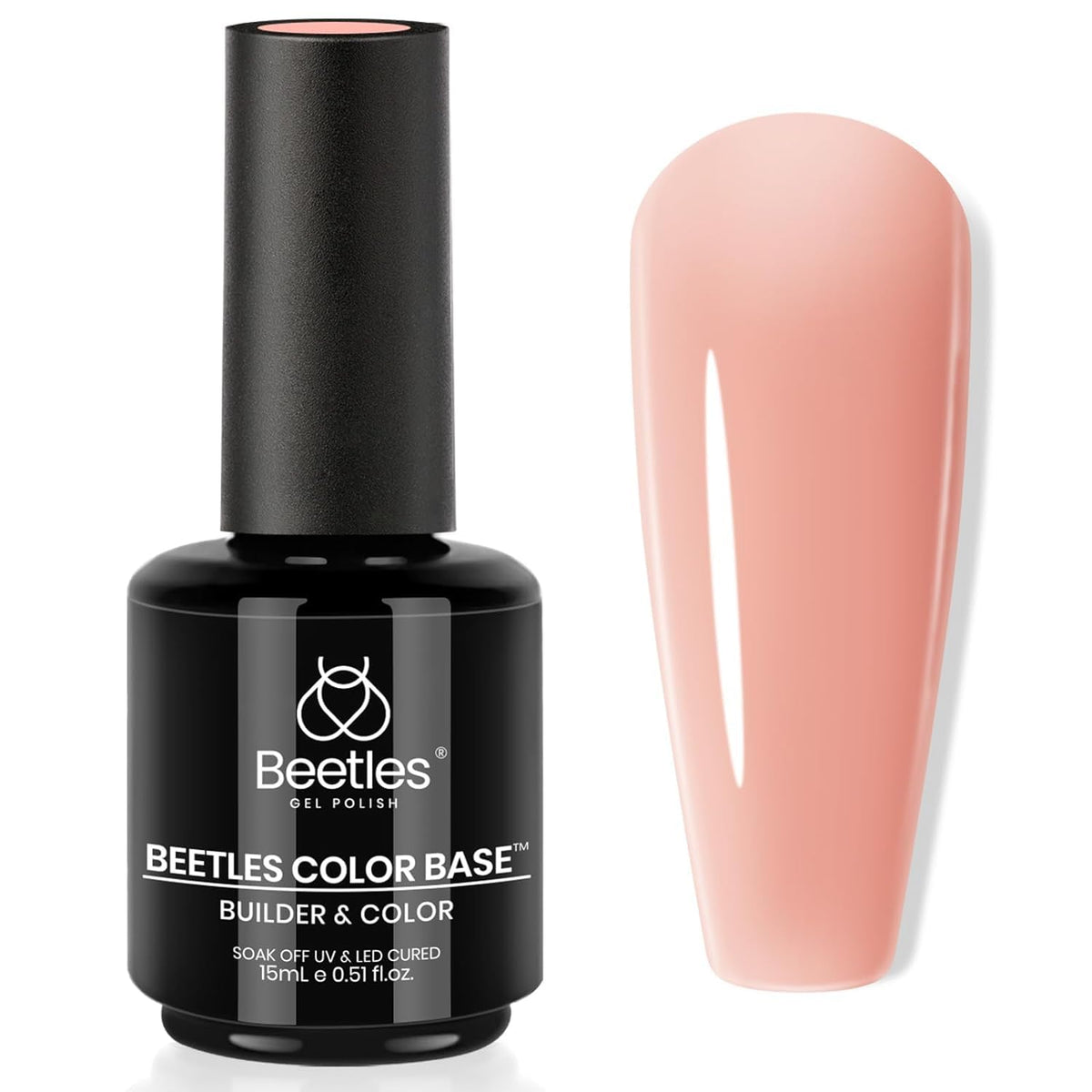beetles Gel Polish Couche de Base Nude 15ml vue avant