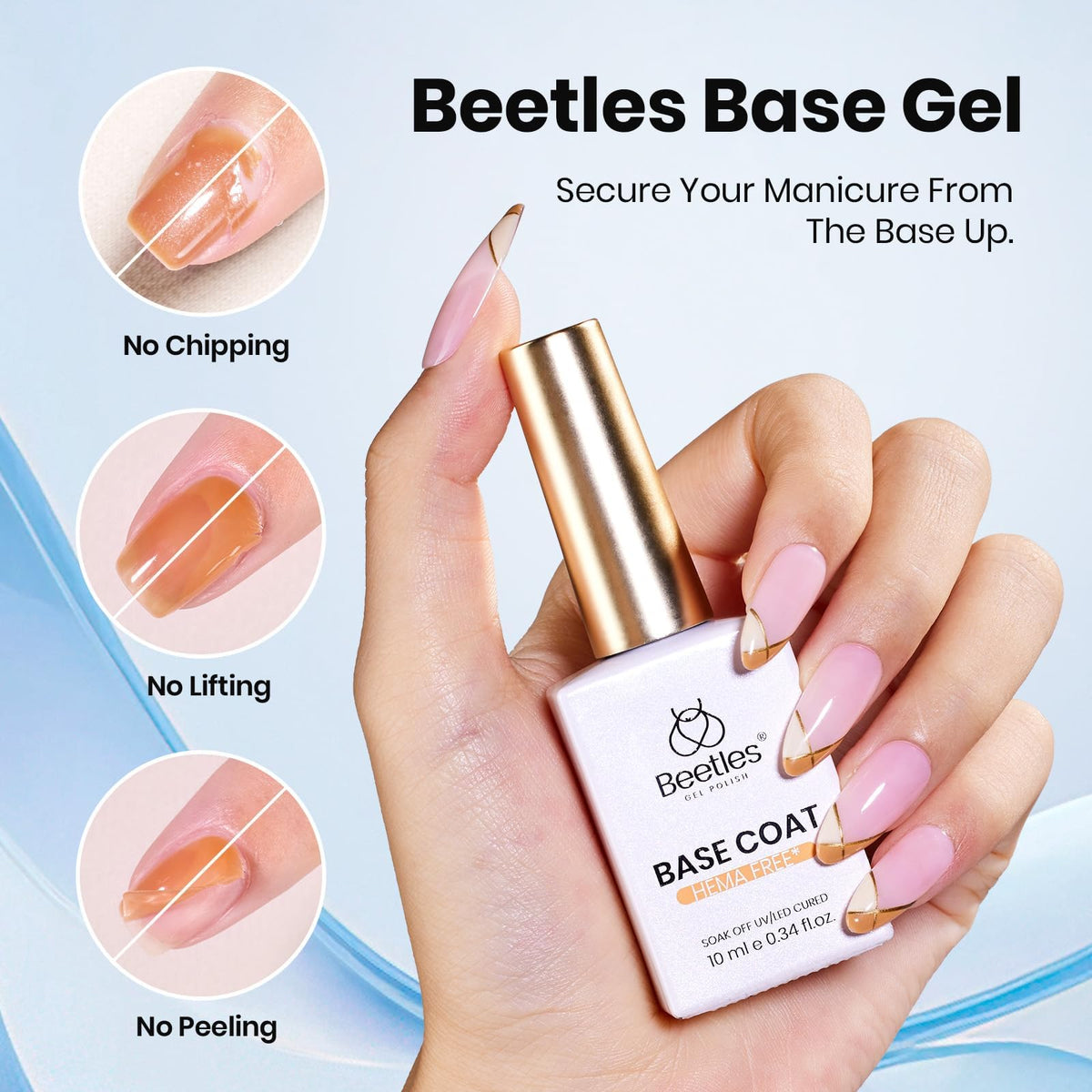 beetles Gel Polish déshydratant en application sur les ongles