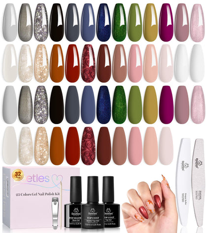 Beetles Gel Polish kit de vernis à ongles 25 couleurs vue de face
