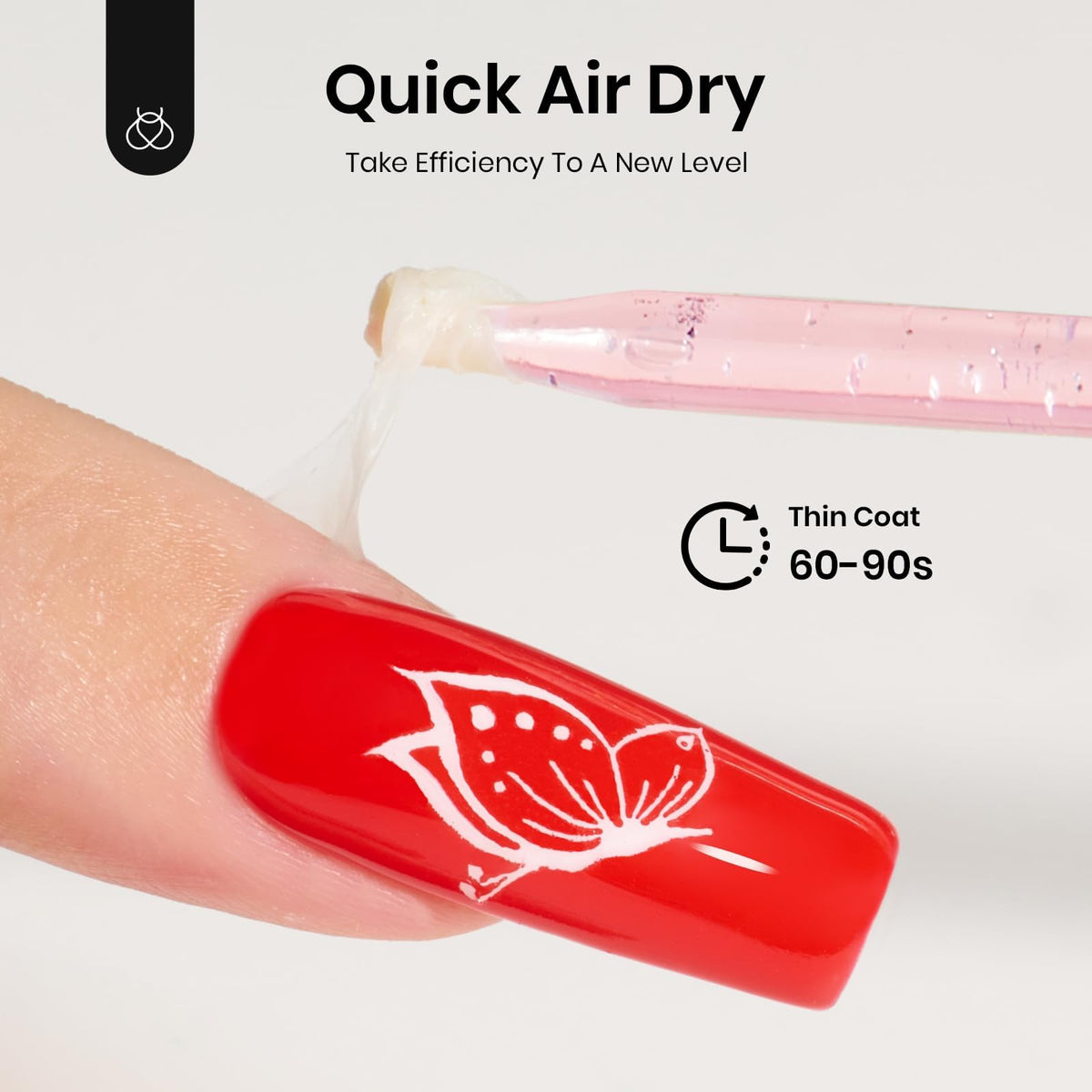 beetles Gel Polish latex liquide pour ongles application sur un ongle