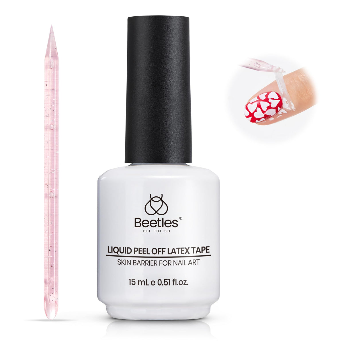 beetles Gel Polish latex liquide pour ongles et brosse en plastique