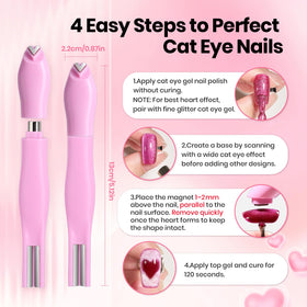 beetles Gel Polish magnet 3 en 1 en action sur des ongles Cat Eye