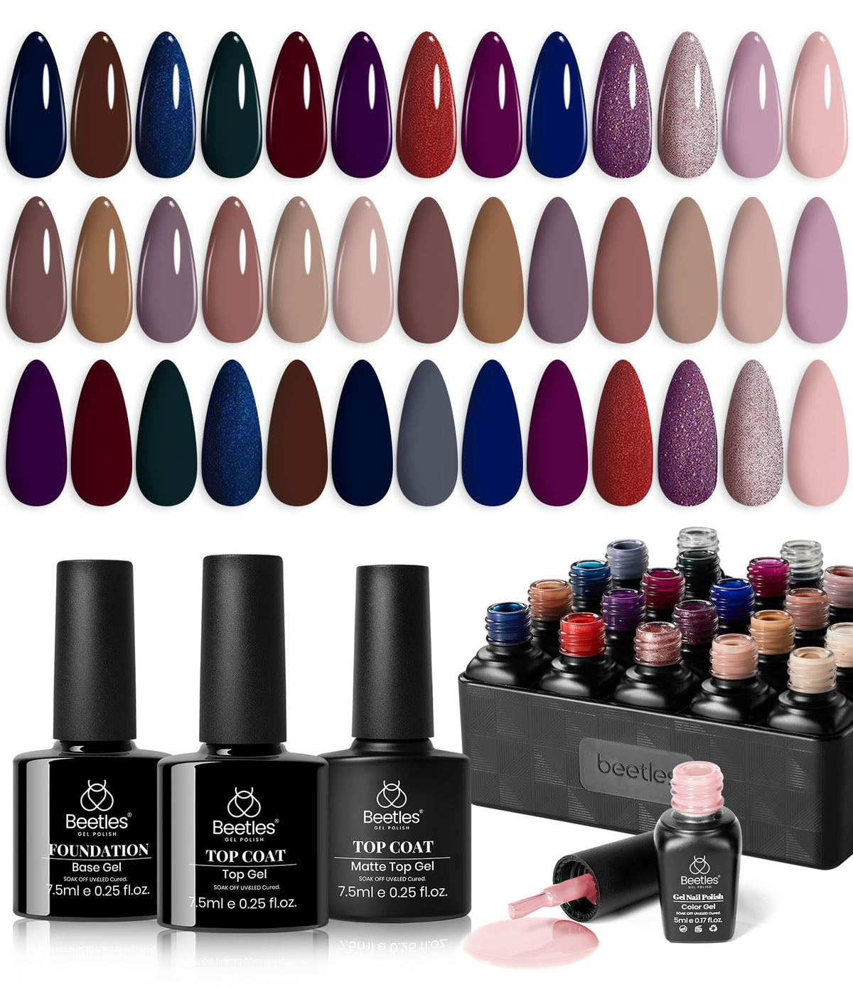 beetles Gel Polish Manhattan Collection 20 couleurs vernis à ongles avant