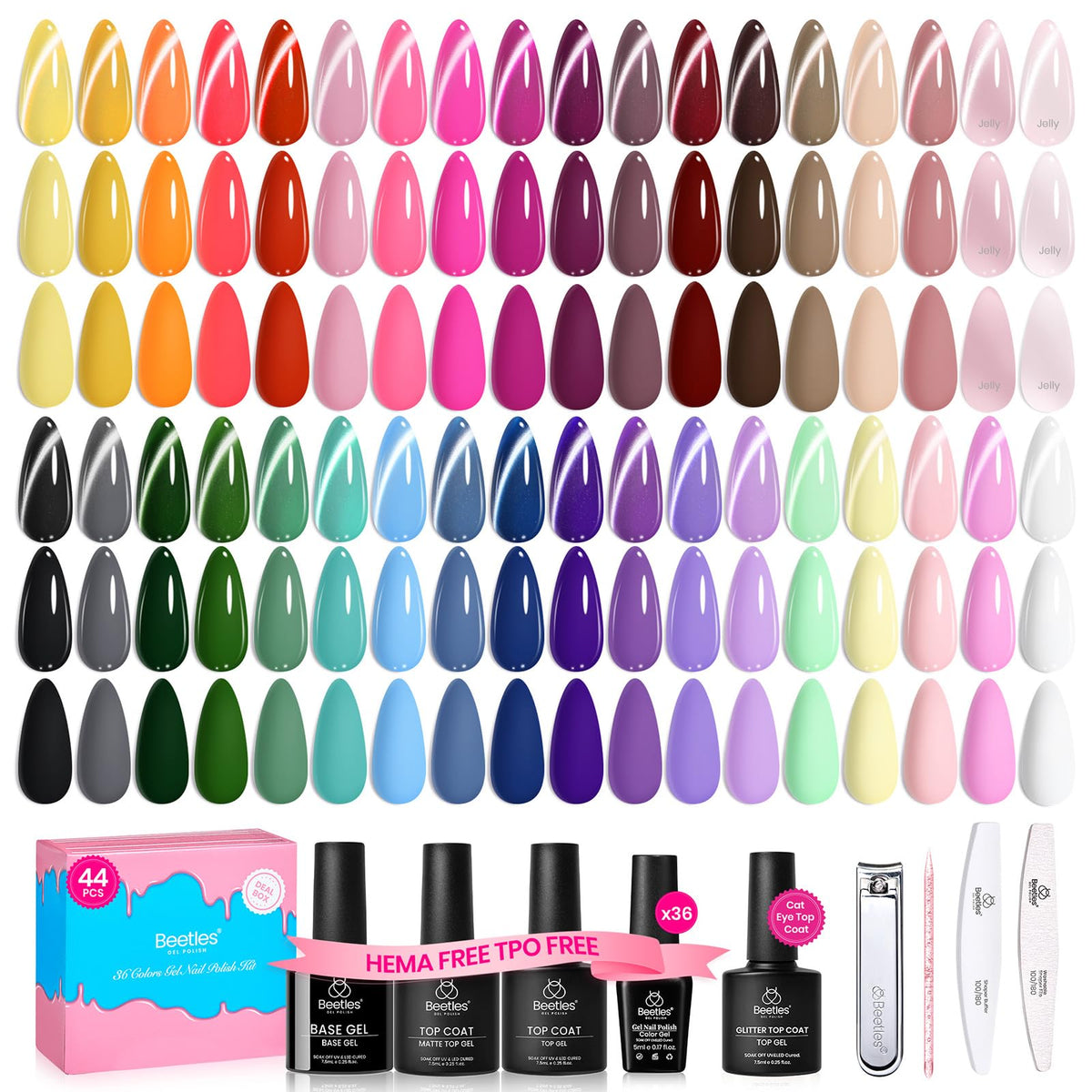 beetles Gel Polish set 36 couleurs avec outils de manucure