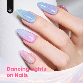 beetles Gel Polish set avec effets de dégradé, vue de haut