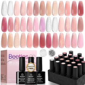 beetles Gel Polish set de vernis gel 20 couleurs rose nude