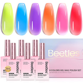 beetles Gel Polish Set de Vernis Gel Jelly 6 couleurs emballage