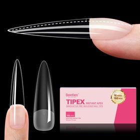 beetles Gel Polish Tipex Instant Apex Tips XL Stiletto pack front view