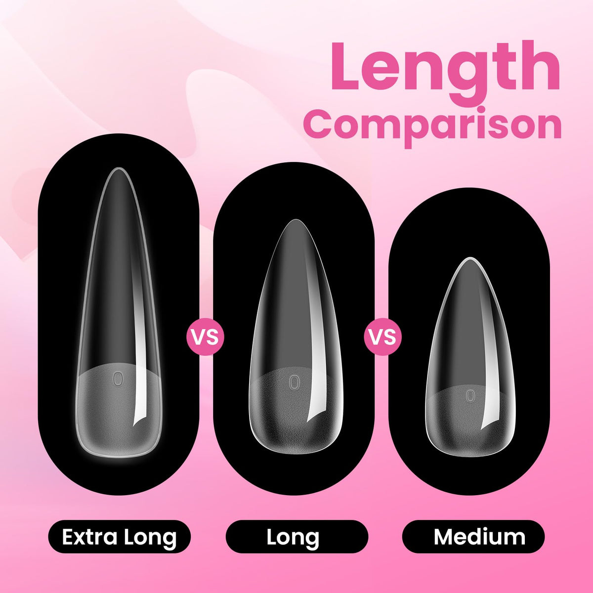 beetles Gel Polish Tipex Instant Apex Tips XL Stiletto tips applied on nails