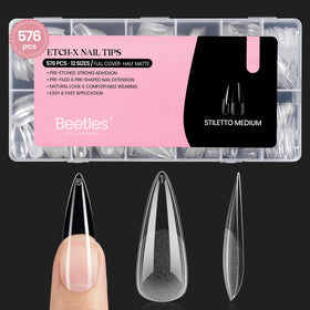 beetles Gel Polish Tips à Ongles Stiletto Medium 576 PCS avant