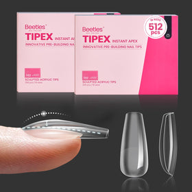 beetles Gel Polish Tips d'Ongles Apex Instantanés Medium Coffin, vue de face