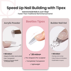 beetles Gel Polish Tips d'Ongles avec colle gel à côté