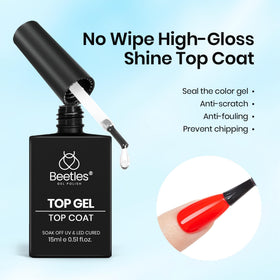 beetles Gel Polish Top Coat Gel 15ml vue arrière