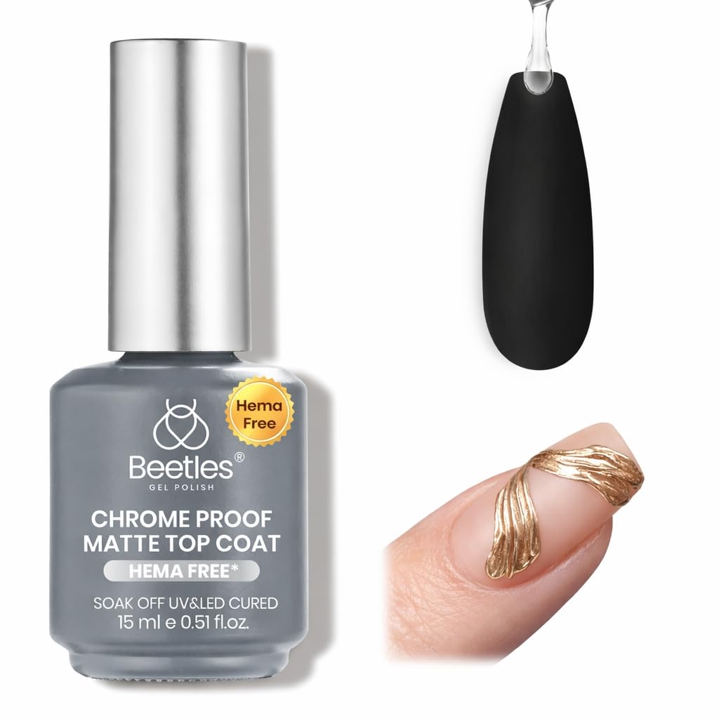 beetles Gel Polish Top Coat Mat Satin 68g vue de face