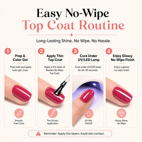 Beetles Gel Polish Top Coat Transparent sur fond blanc