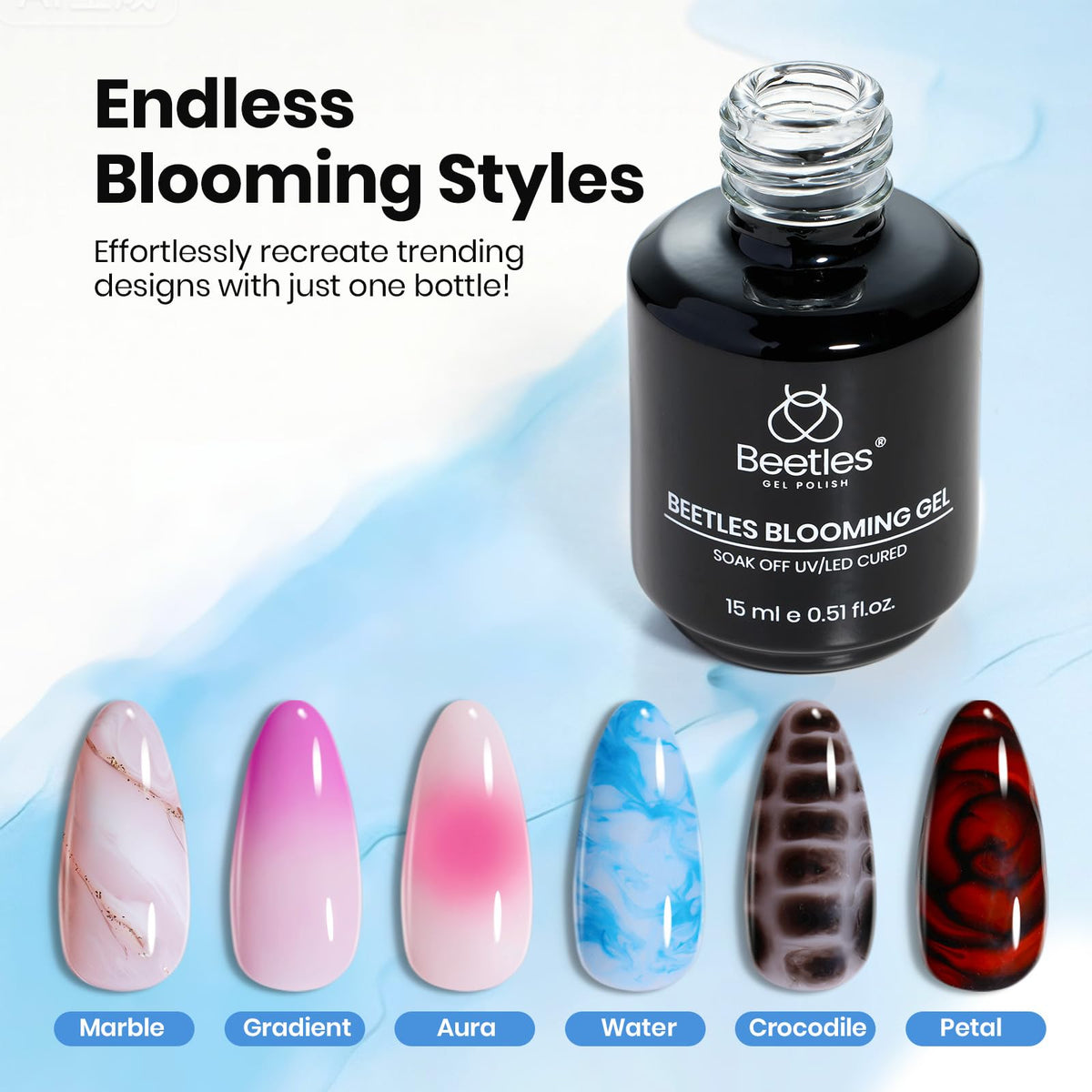 beetles Gel Polish Vernis à Ongles Gel 15 ml en plein séchage sous lampe UV