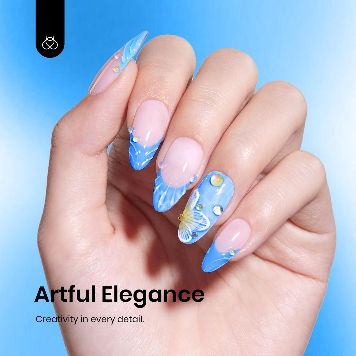 beetles Gel Polish Vernis à Ongles Gel Bleu 15ML c701 étiquette