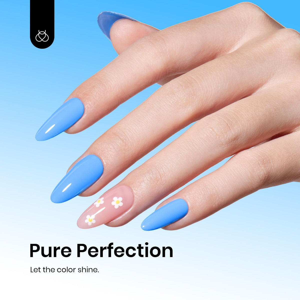 beetles Gel Polish Vernis à Ongles Gel Bleu 15ML c701 sur un fond neutre