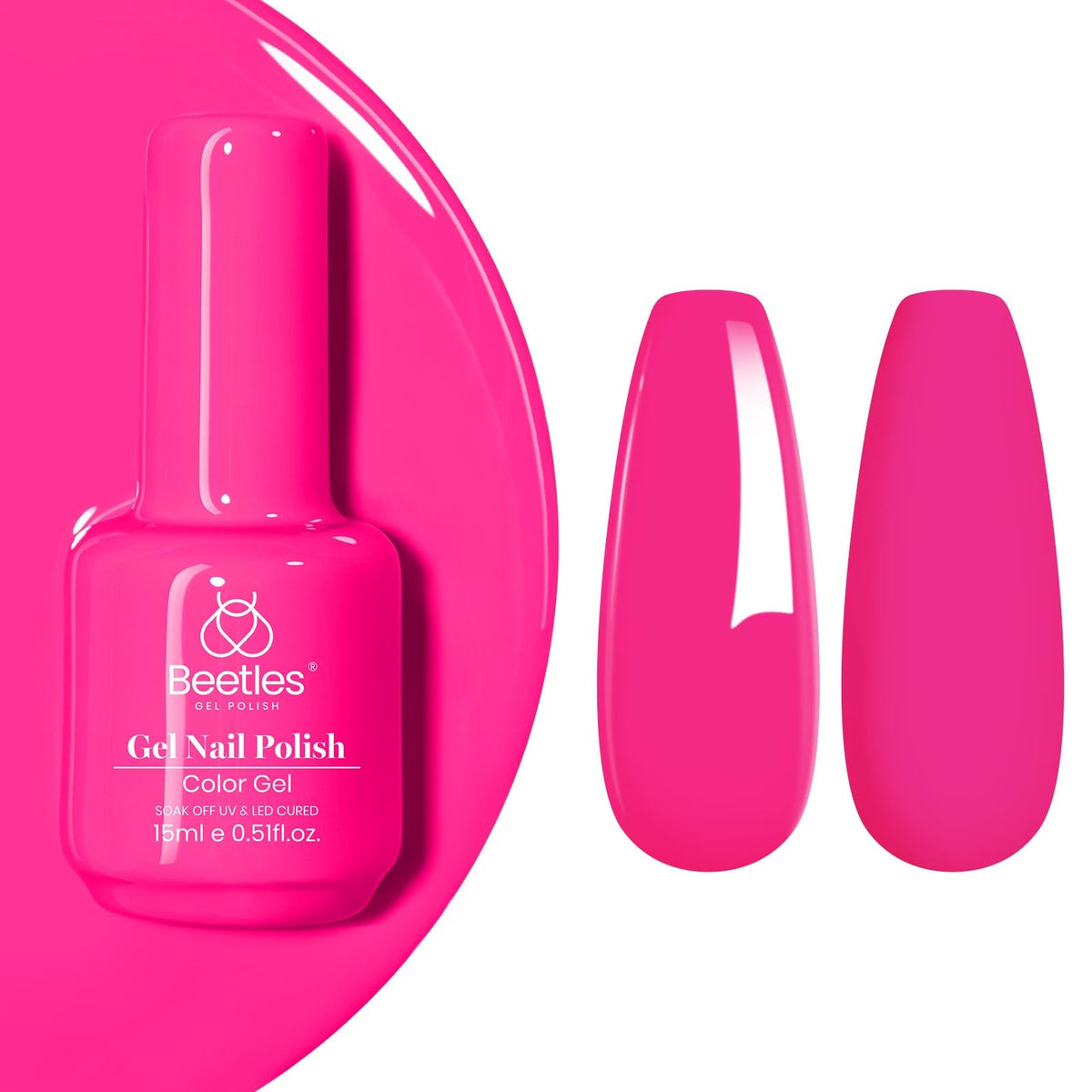 beetles Gel Polish Vernis à Ongles Gel Rose 15ml vue de face