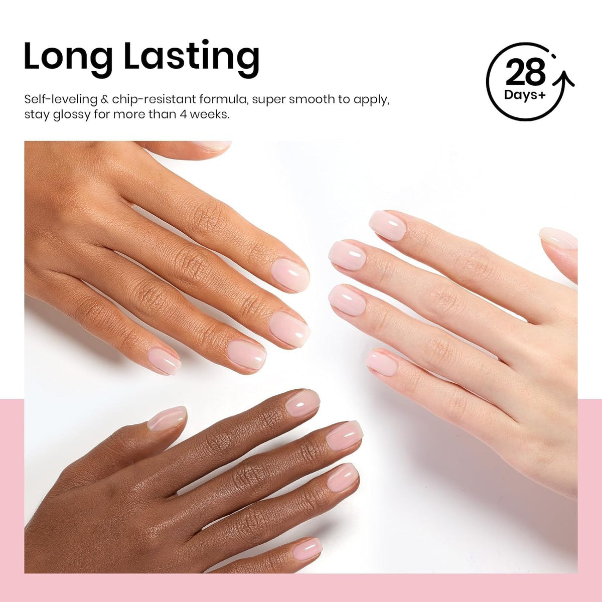 beetles Gel Polish Vernis à Ongles Gel Rose Nude 15ml avec accessoires