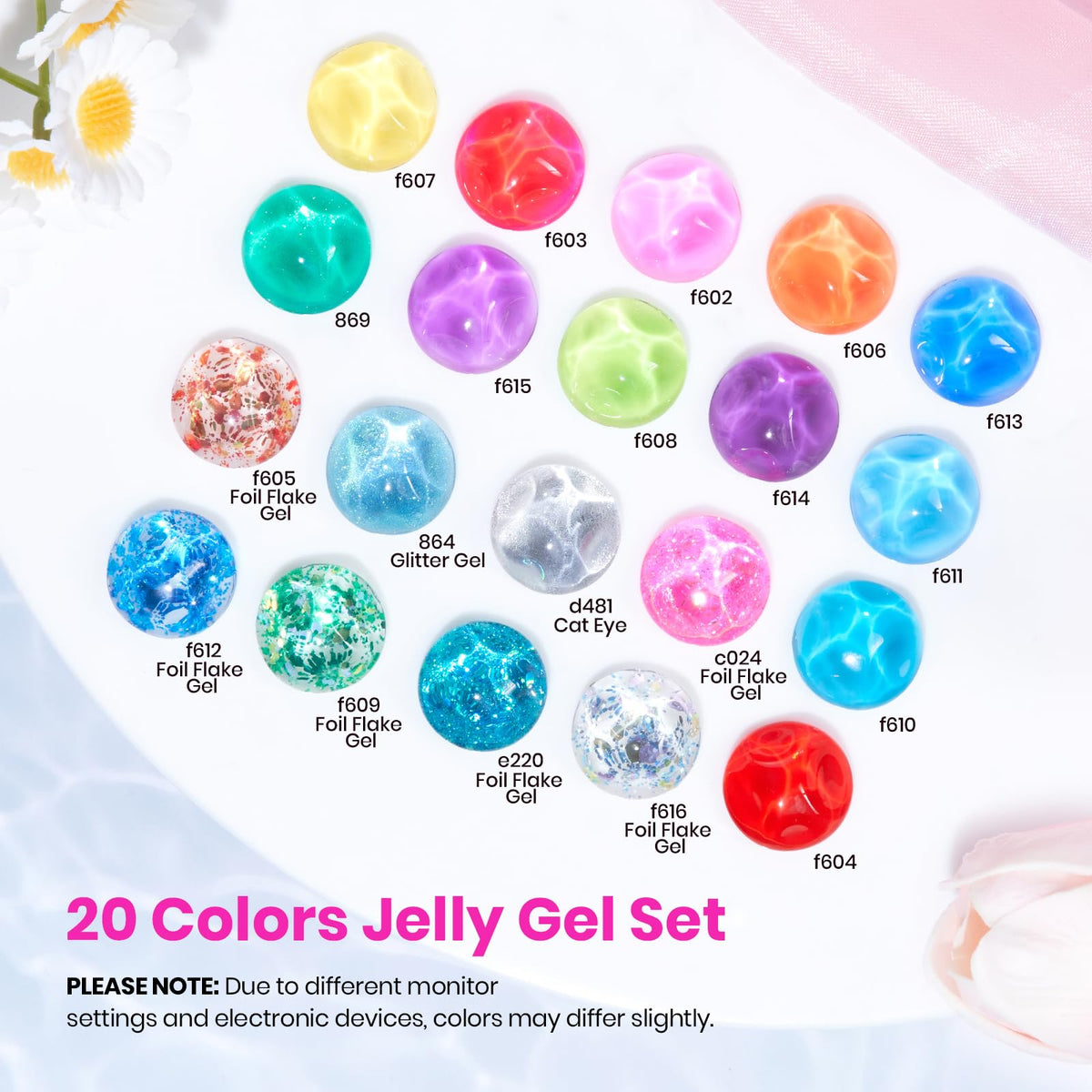beetles Gel Polish Vernis à Ongles Jelly couleurs néon vibrantes