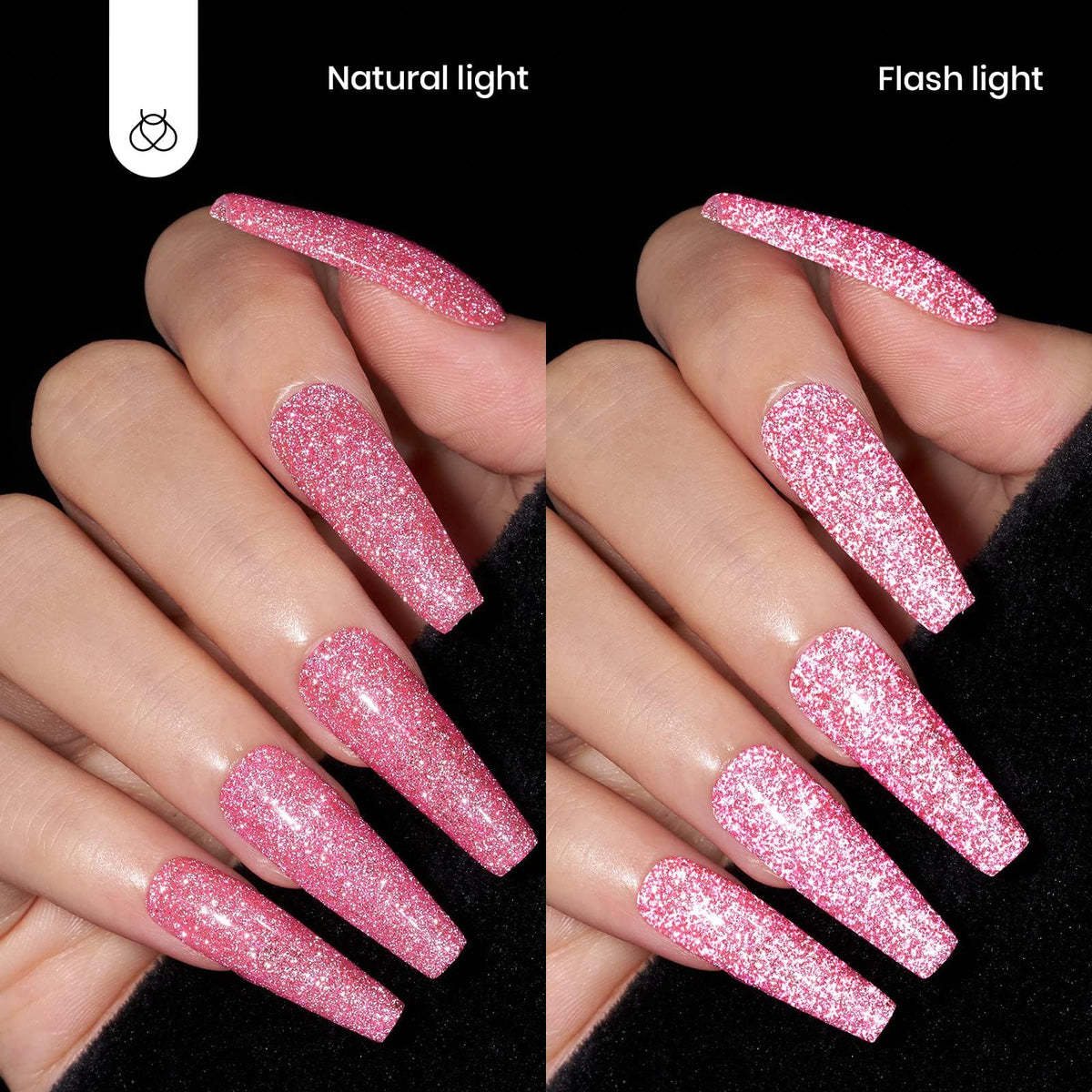 Beetles Gel Polish vernis à ongles paillettes roses 15ML avec lampe LED
