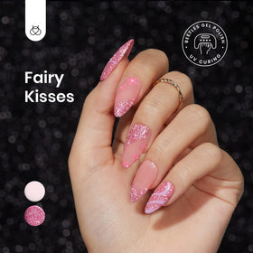 Beetles Gel Polish vernis à ongles paillettes roses 15ML en scène de beauté