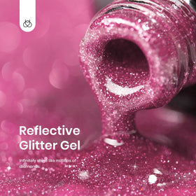 Beetles Gel Polish vernis à ongles paillettes roses 15ML étiquette