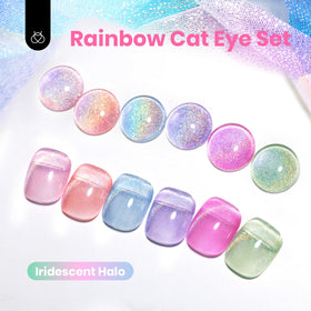 beetles Gel Polish vernis Cat Eye rose et bleu, échantillon
